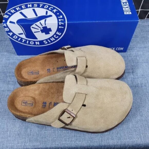 Birkenstock Boston Suede Leather - Taupe Women - Picture 5 of 6